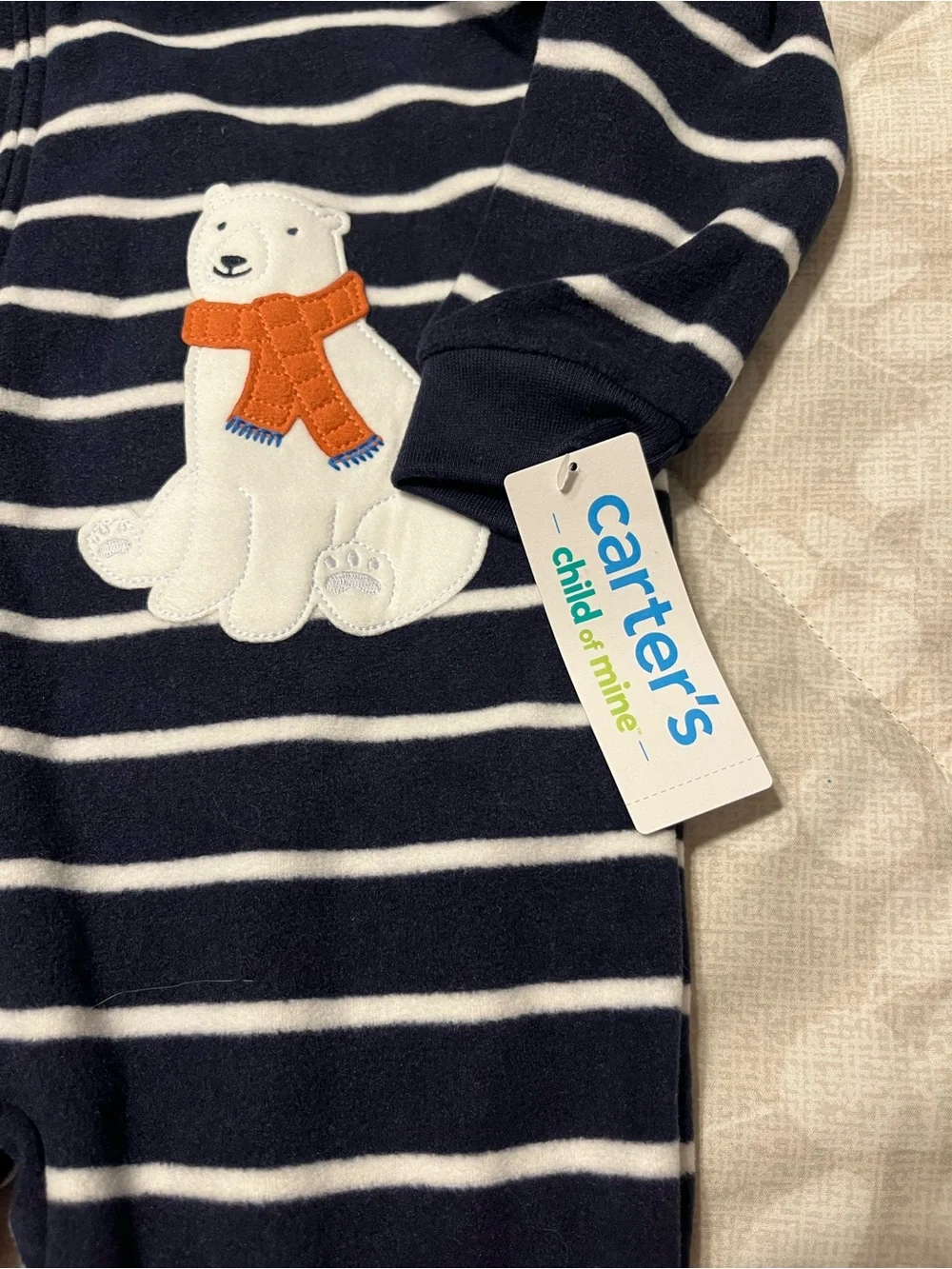 NEW! Carter’s Boys 2 Piece Zip Up Pajamas Size 3T